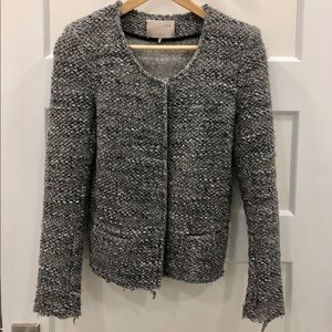 IRO Sveva grey wool boucle jacket